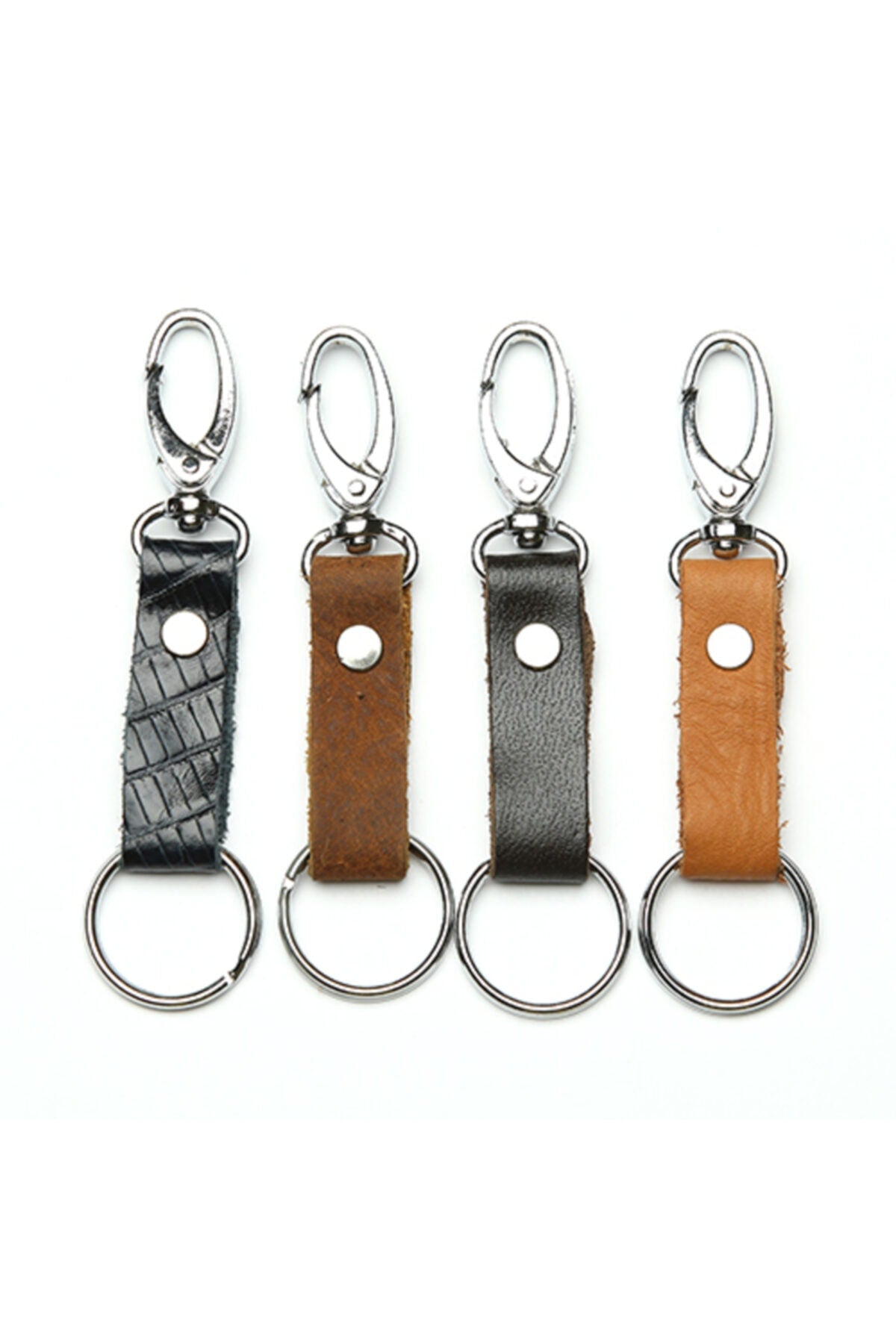 Deri Kancalı Anahtarlık (4 Renk)