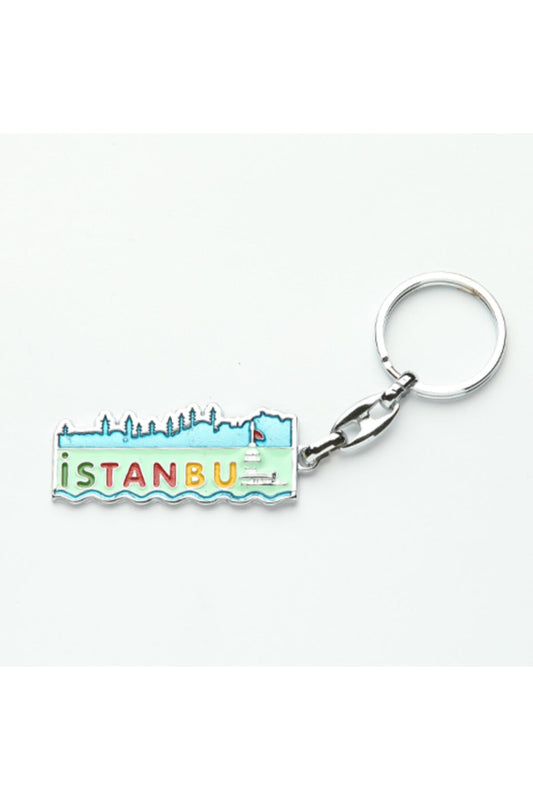 Renkli Istanbul Yazılı Anahtarlık