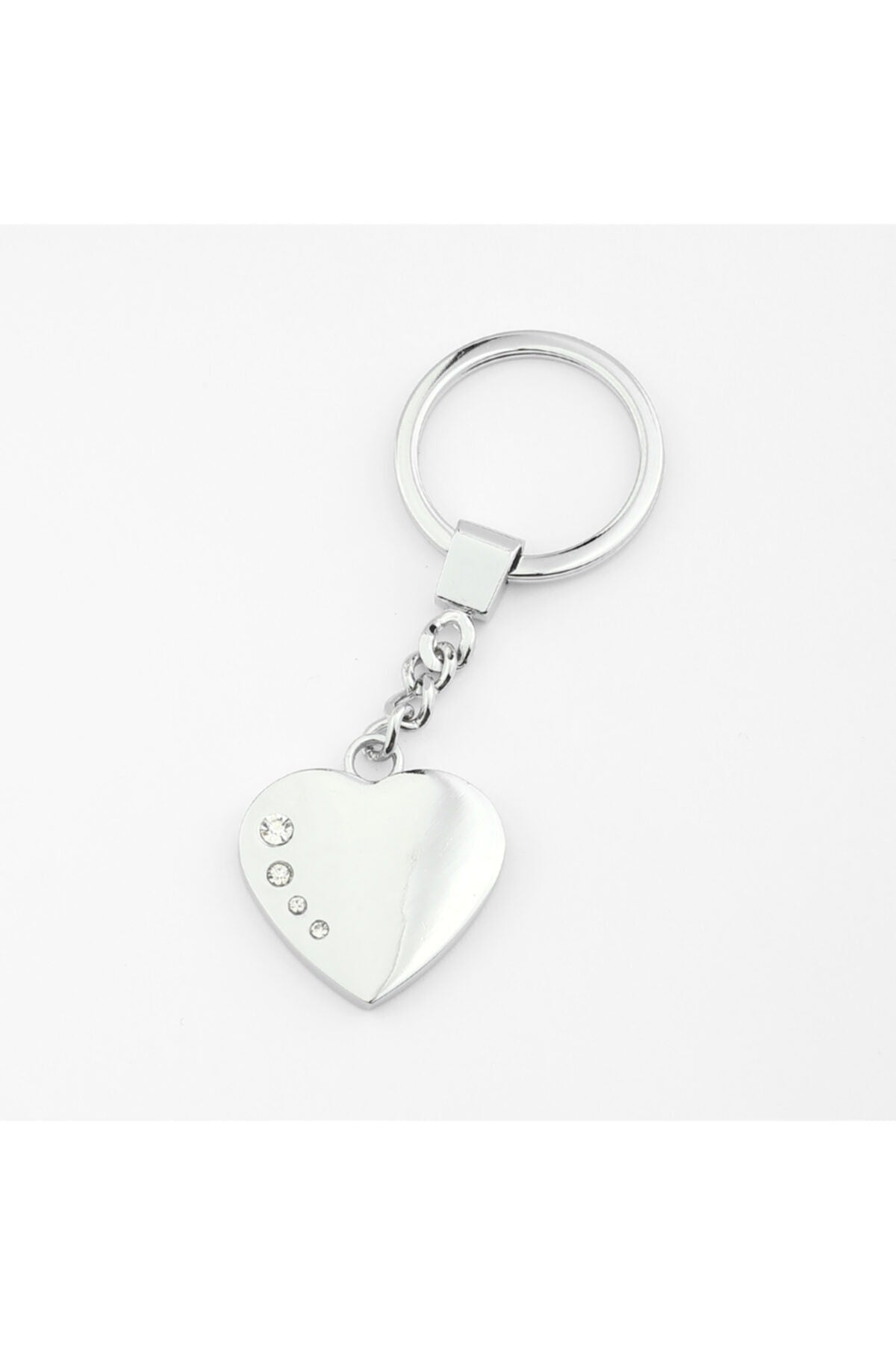 Taşlı Kalp Tasarımlı Anahtarlık