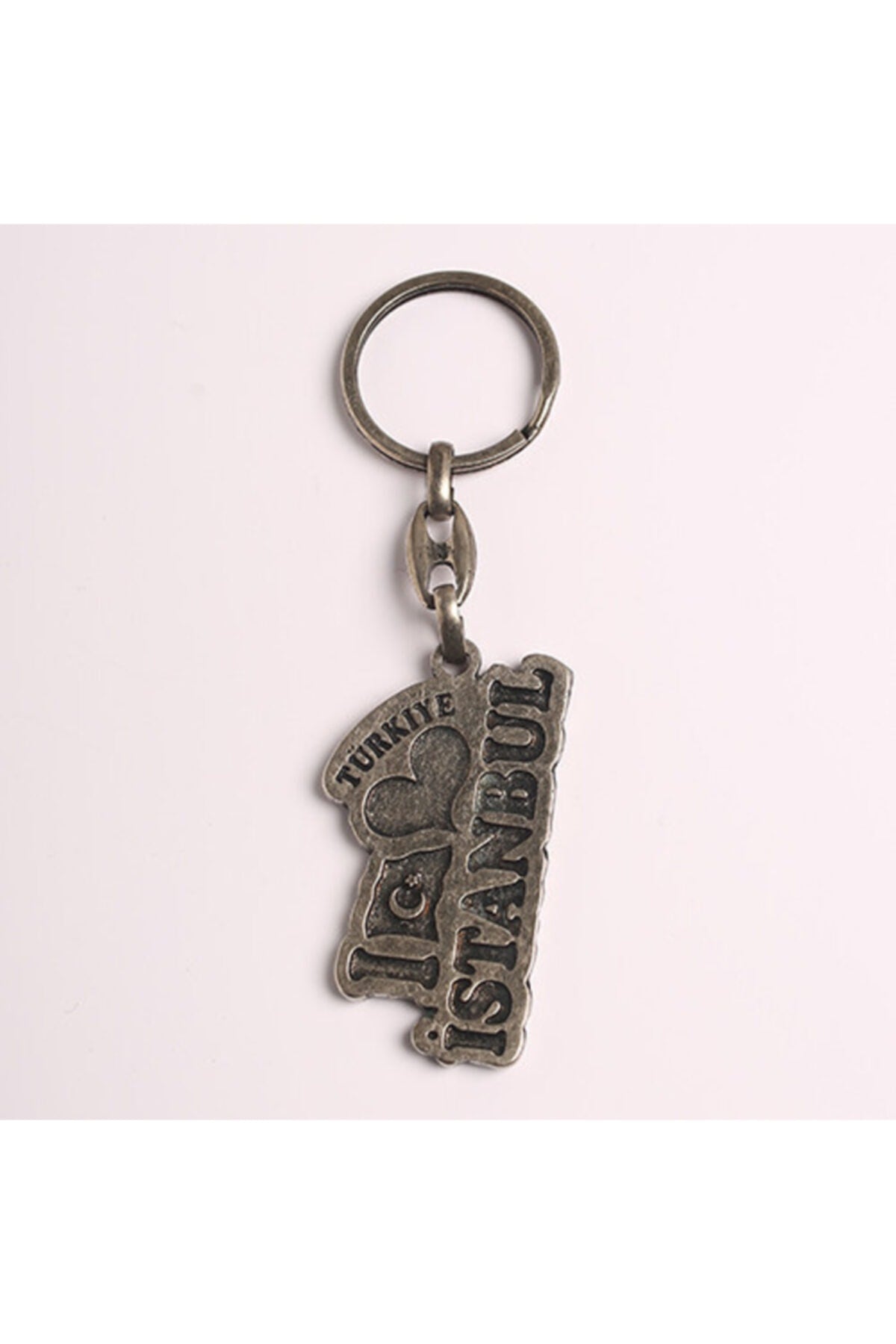 I Love Türkiye-istanbul Eskitme Anahtarlık