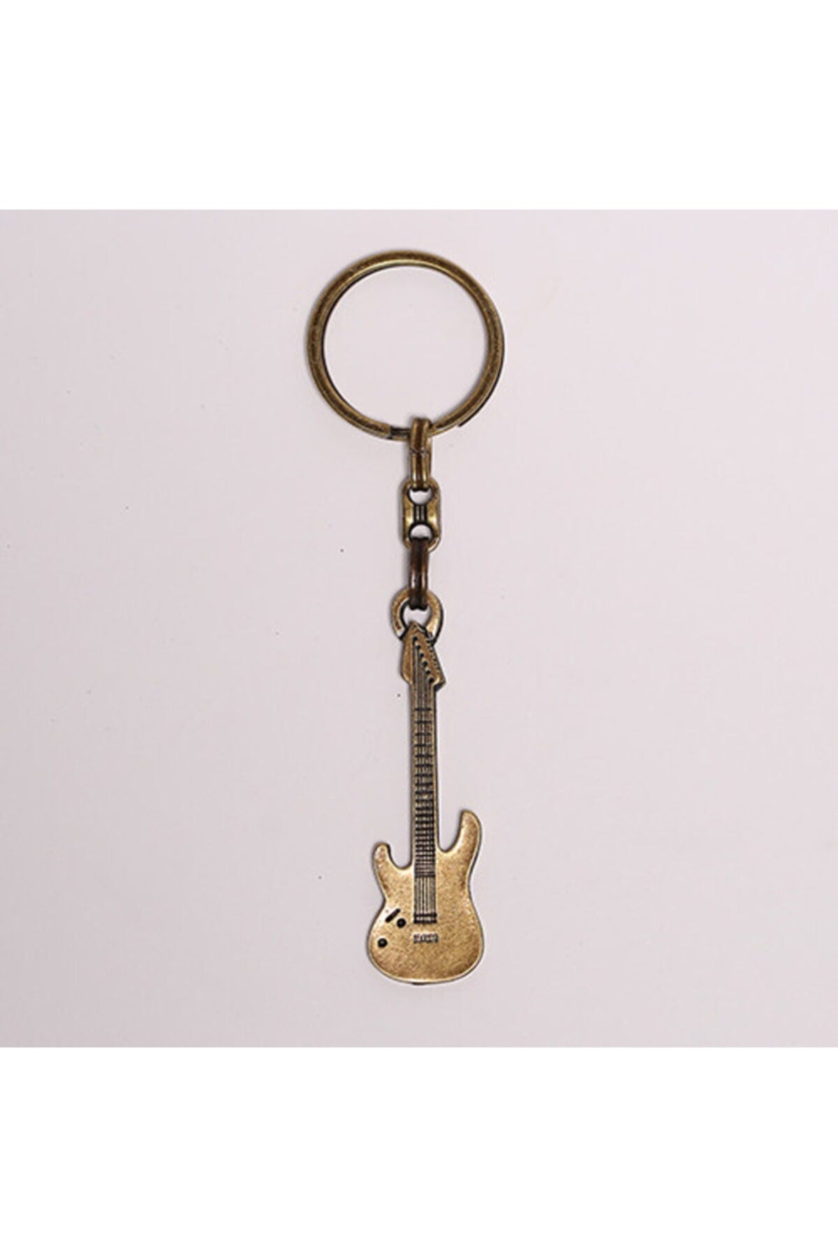Gitar Temalı Bronz Anahtarlık