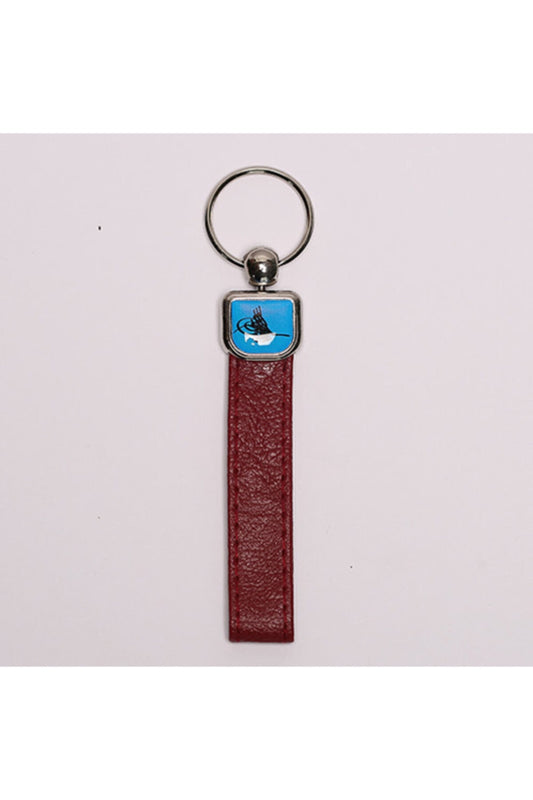 Yenihayat Bordo Deri Saplı Çelil Anahtarlık
