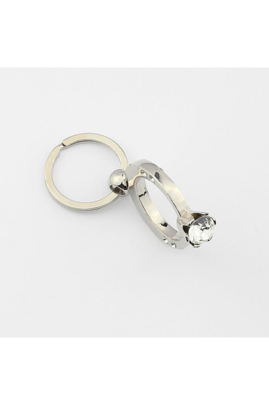 Tek Taş Taşlı Tasarım Yüzük Anahtarlık