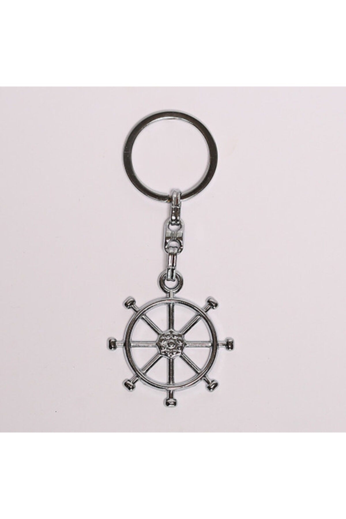 Dümen Temalı Gümüş Rengi Anahtarlık