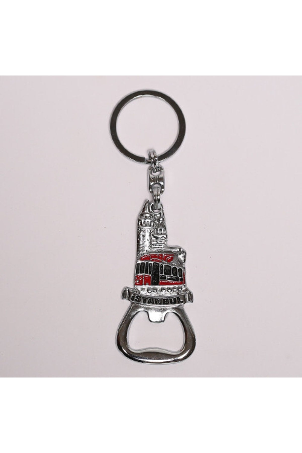 Istanbul Yazılı Gümüş Rengi Metal Açacak