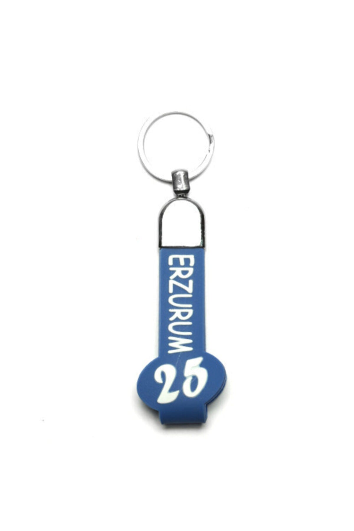 Mavi Slikon Saplı Şehir Plaka Anahtarlık