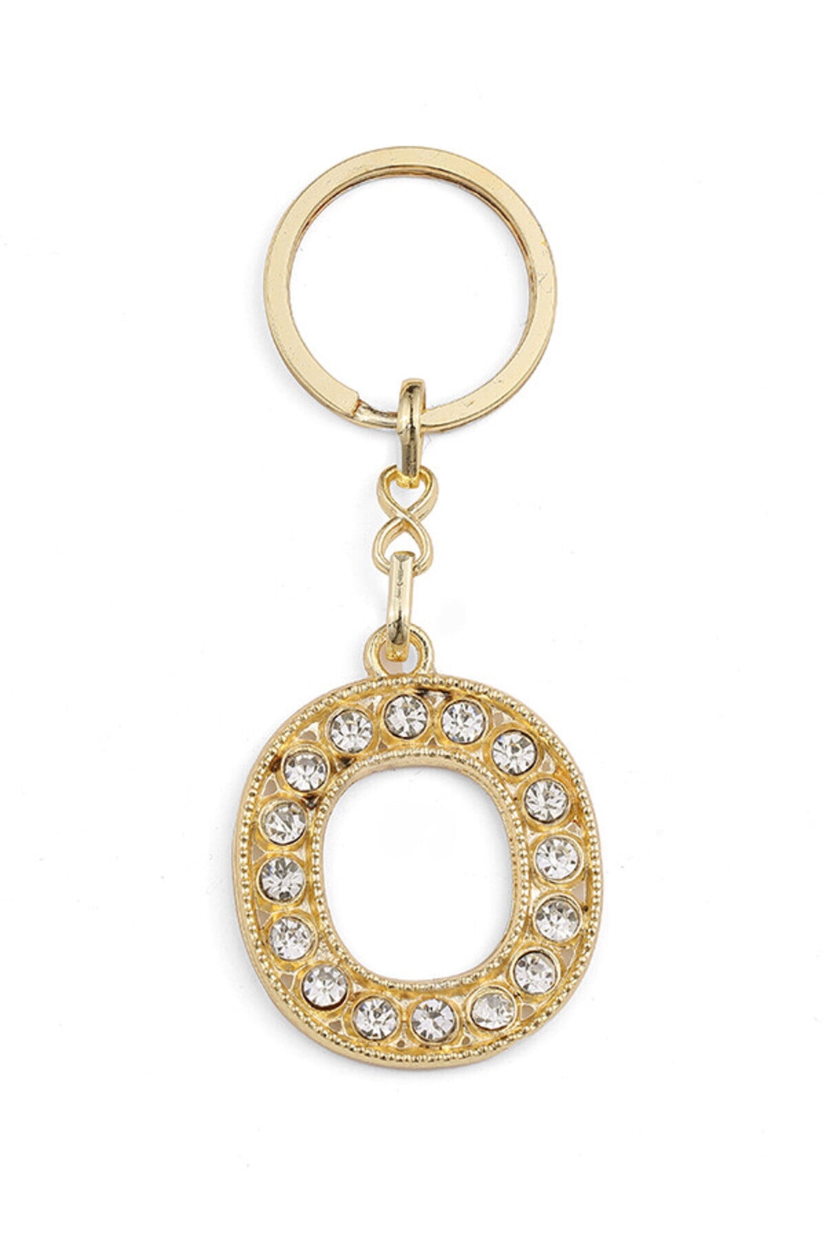 HARF TAŞLI ŞIK ANAHTARLIK GOLD O HARFİ