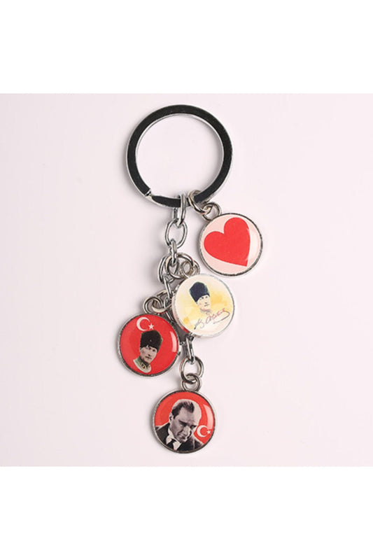 Yenihayat Çoklu Atatürk Resimli Renkli Ve Metalik Anahtarlık