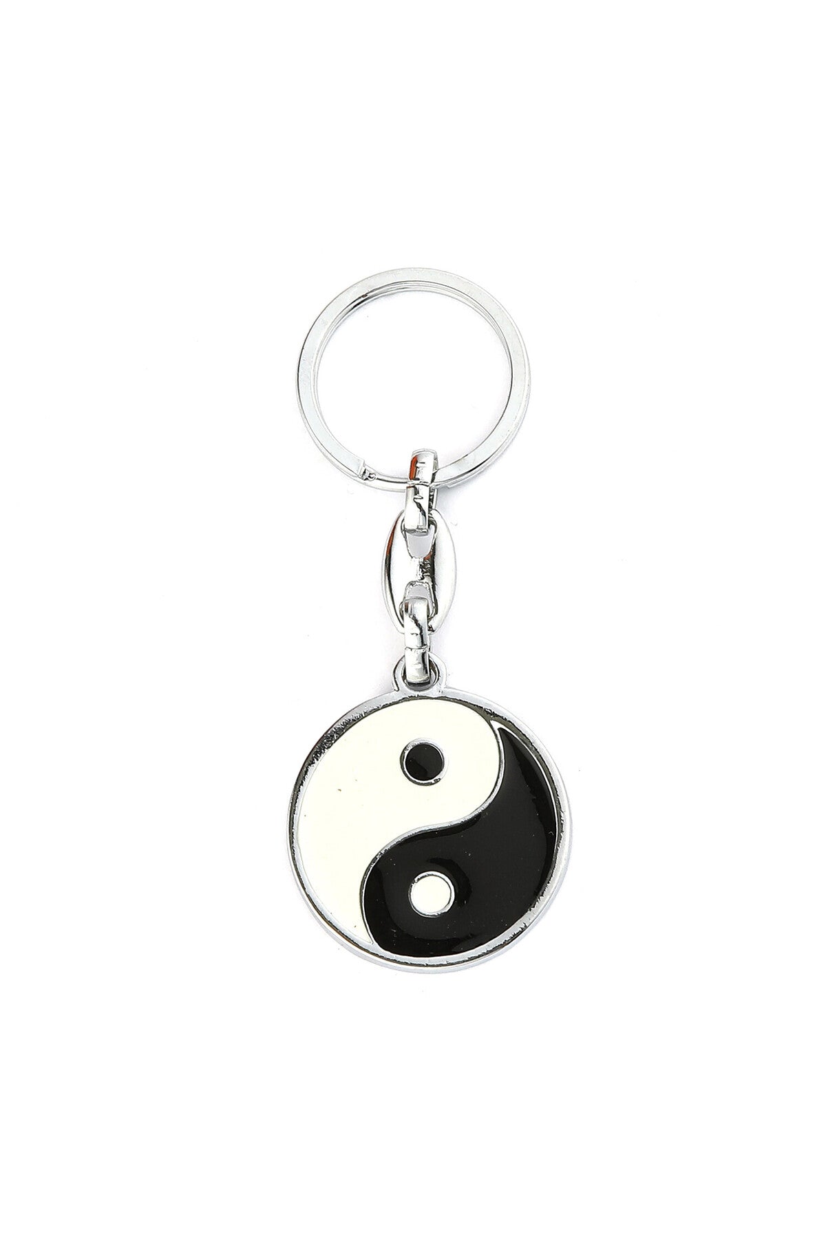 Unisex Ying Yang Siyah Beyaz Tasarımlı Anahtarlık ''NewLifePromosyon'' MDL281