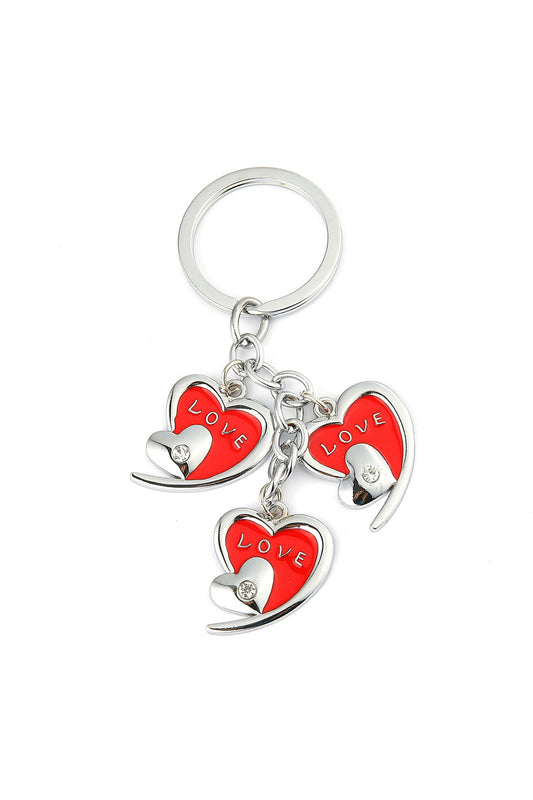 Love Yazılı Taşlı Kalp Tasarımlı Anahtarlık ''NewLifePromosyon'' MDL326