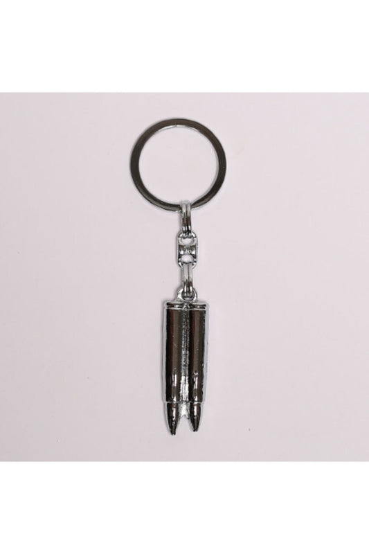 Yenihayat Gümüş Rengi Mermi Figürlü Çelik Anahtarlık