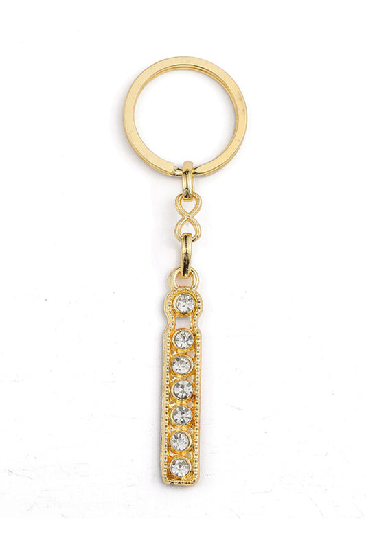 HARF TAŞLI ŞIK ANAHTARLIK GOLD İ HARFİ