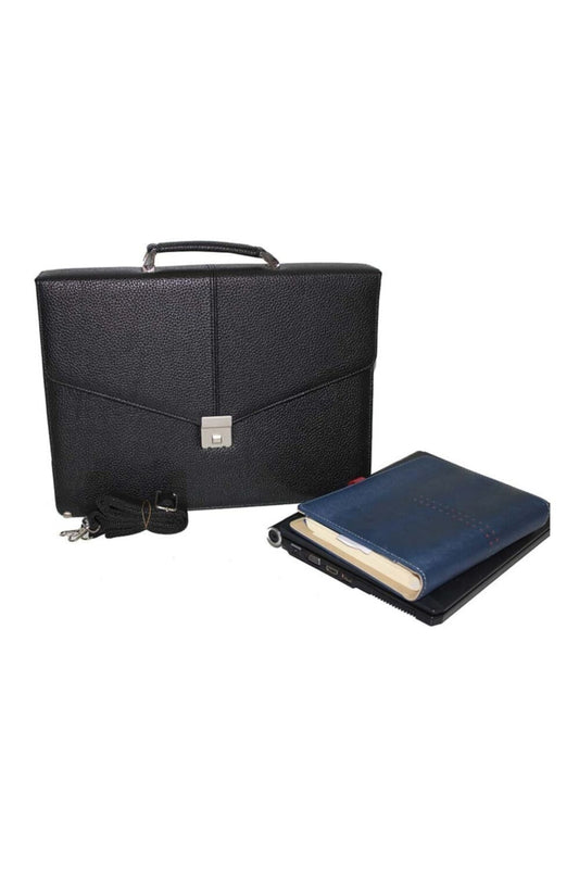 Unisex Siyah Lüx Çanta Kaliteli Çok Bölmeli Evrak Çantası