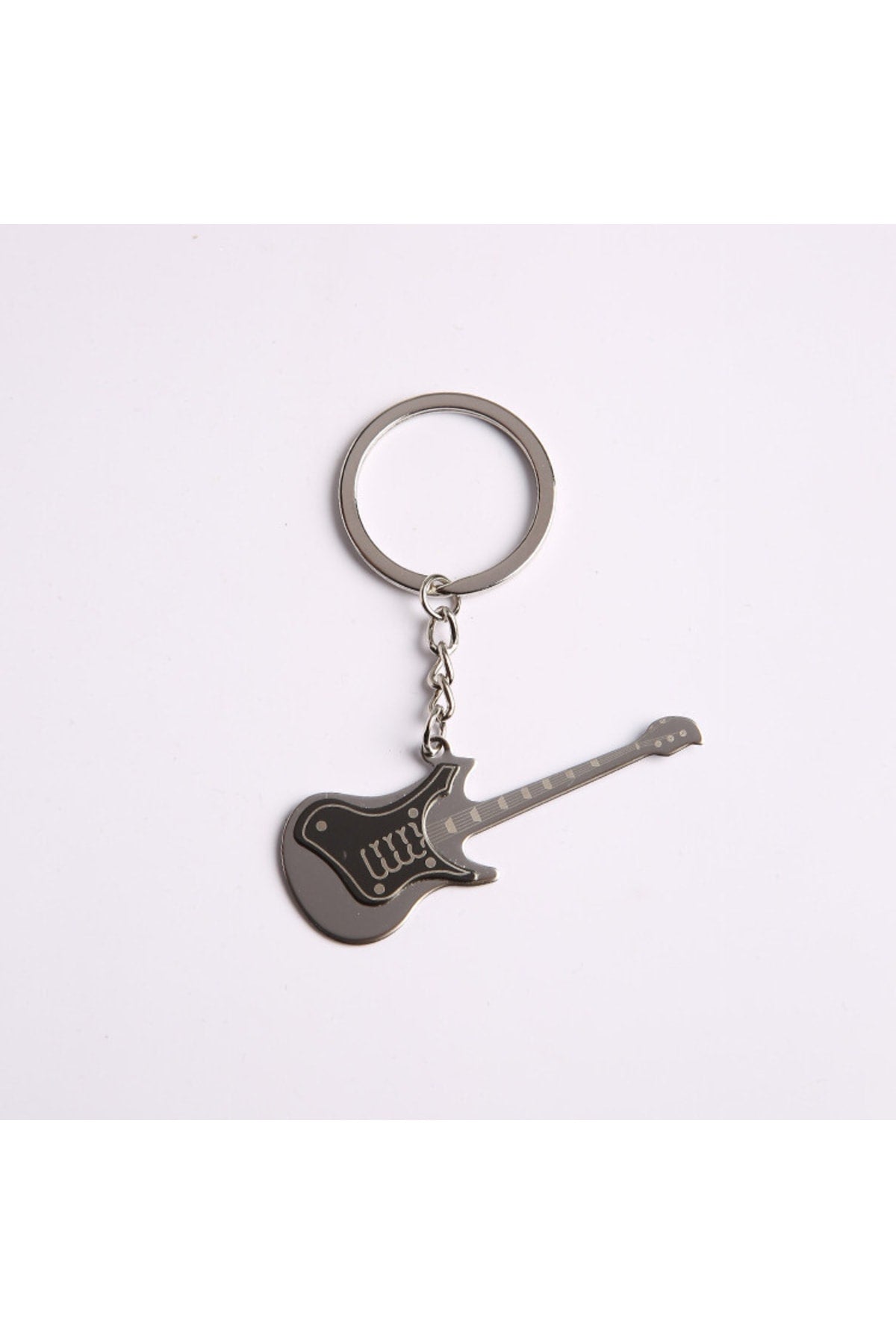 Gitar Tasarımlı Çelik Anahtarlık