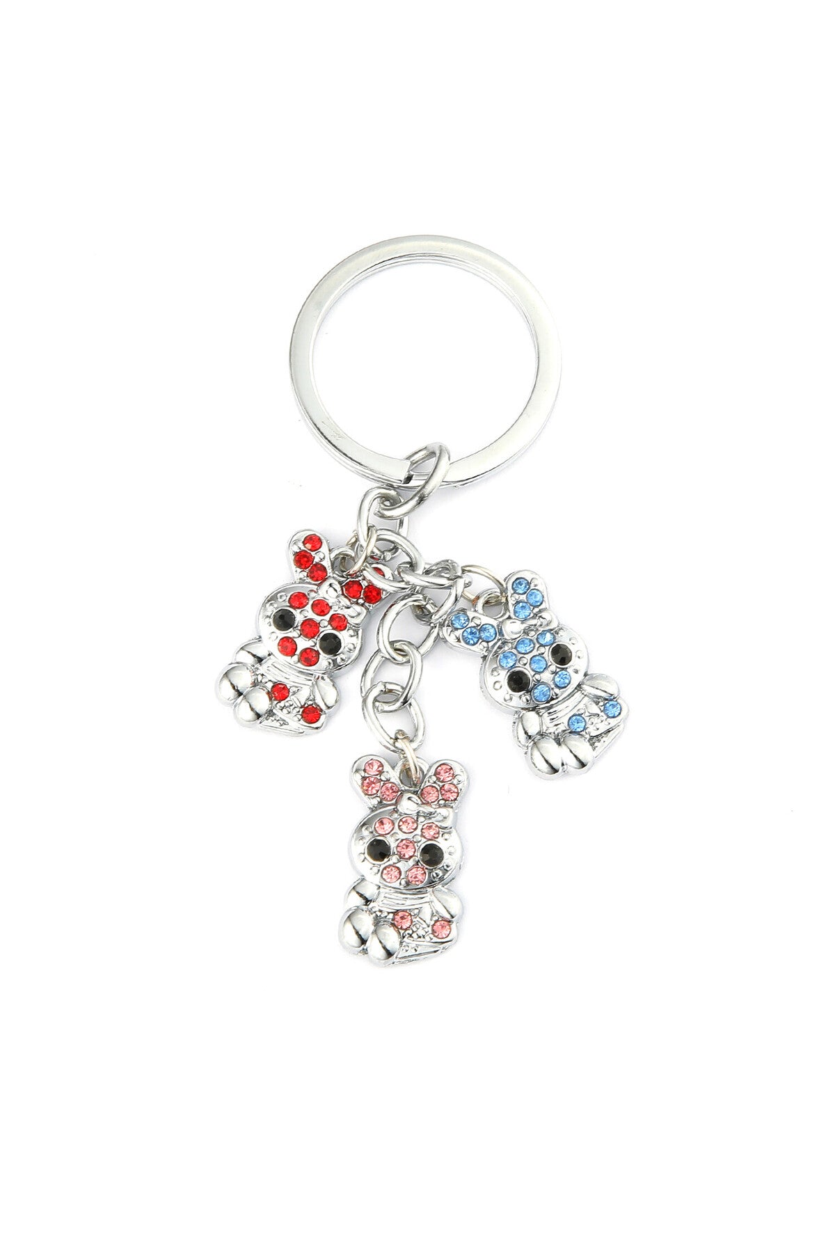 Taşlı Renkli Tavşan Tasarımlı Anahtarlık ''NewLifePromosyon'' MDL538