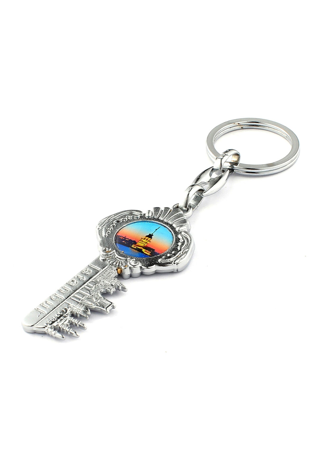 İstanbul Silüetli Kızkulesi Logo Ve Anahtar Tasarımlı Anahtarlık ''NewLifePromosyon'' MDL97