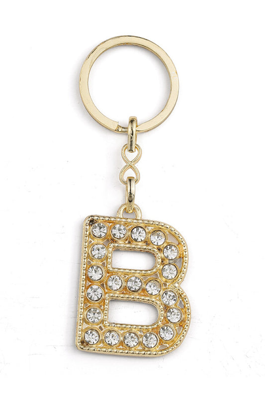 HARF TAŞLI ŞIK ANAHTARLIK GOLD B HARFİ