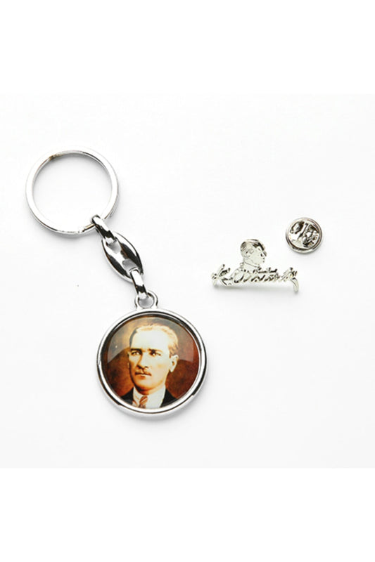 Mustafa Kemal Atatürk Tasarımlı Anahtarlık ve İmza Rozet