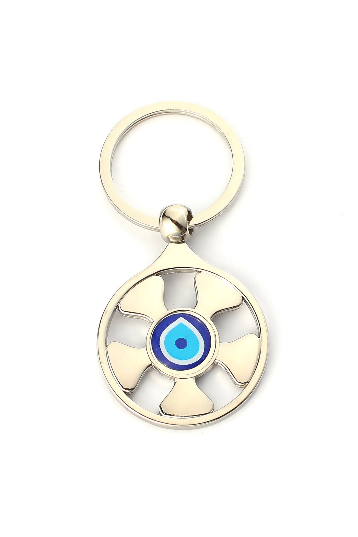 Nazar Boncuğu Damla Logolu Logosuz Anahtarlık ''NewLifePromosyon'' MDL127