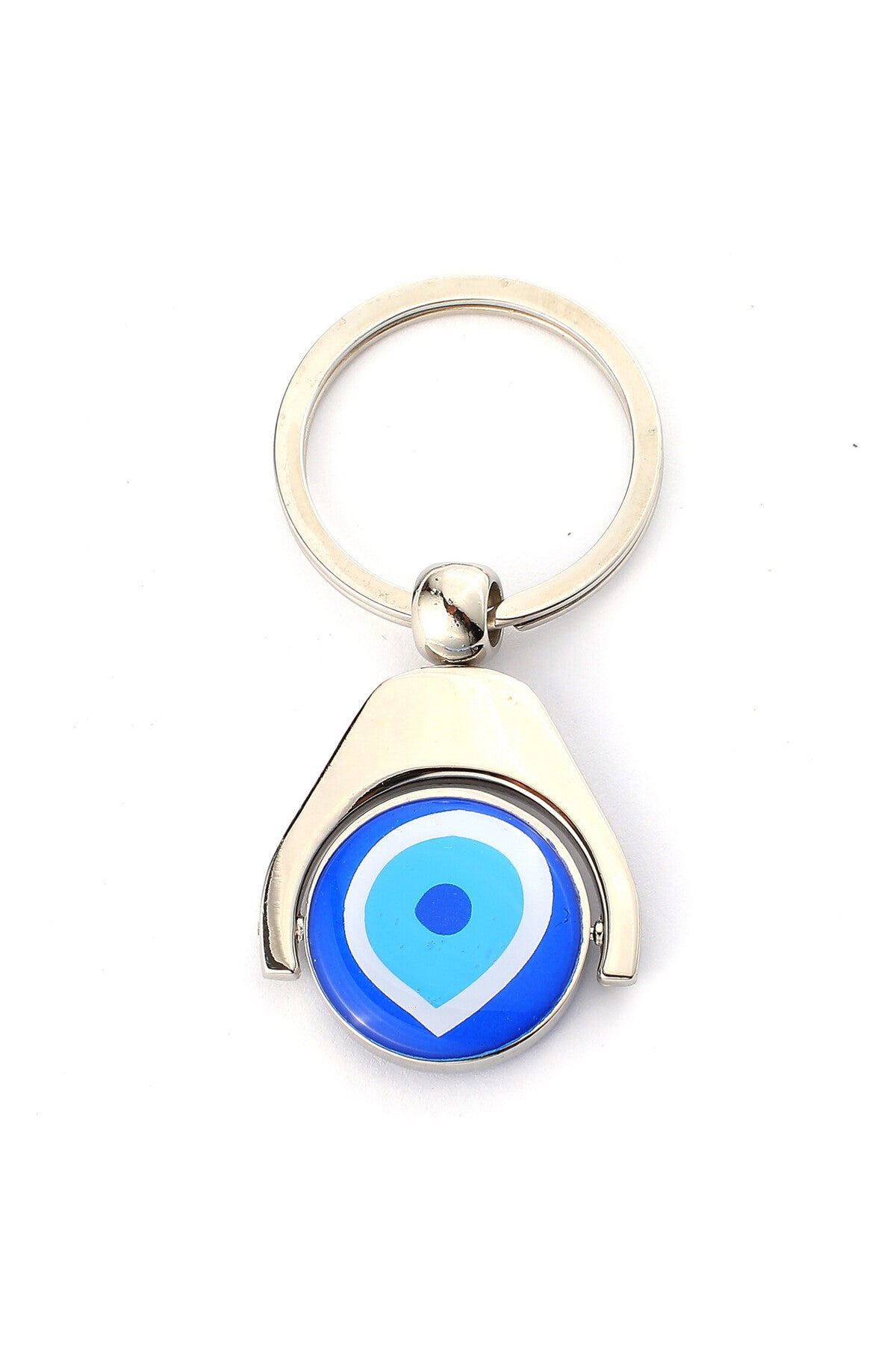 3D Nazar Logolu Ve Dönerli Anahtarlık ''NewLifePromosyon'' MDL111