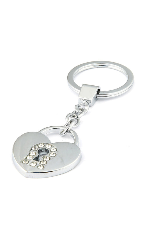 Taşlı Kalp-Kilit Tasarımlı Anahtarlık ''NewLifePromosyon'' MDL335