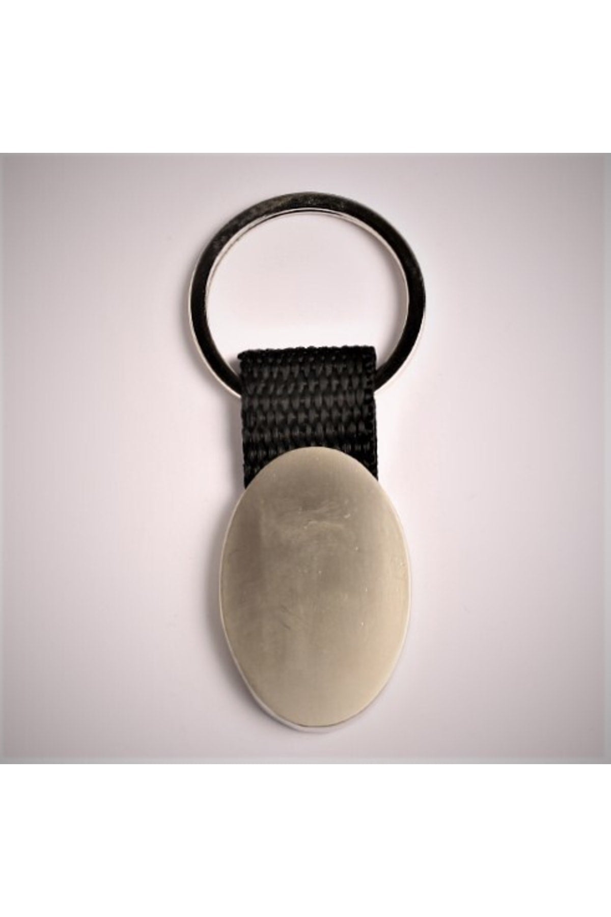 Çelik Siyah Örgü Saplı Anahtarlık-metalik Renk