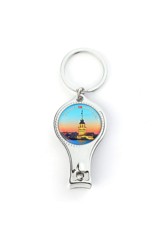 Kız Kulesilogolu Açacaklı Tırnak Makaslı Anahtarlık ''NewLifePromosyon'' MDL136