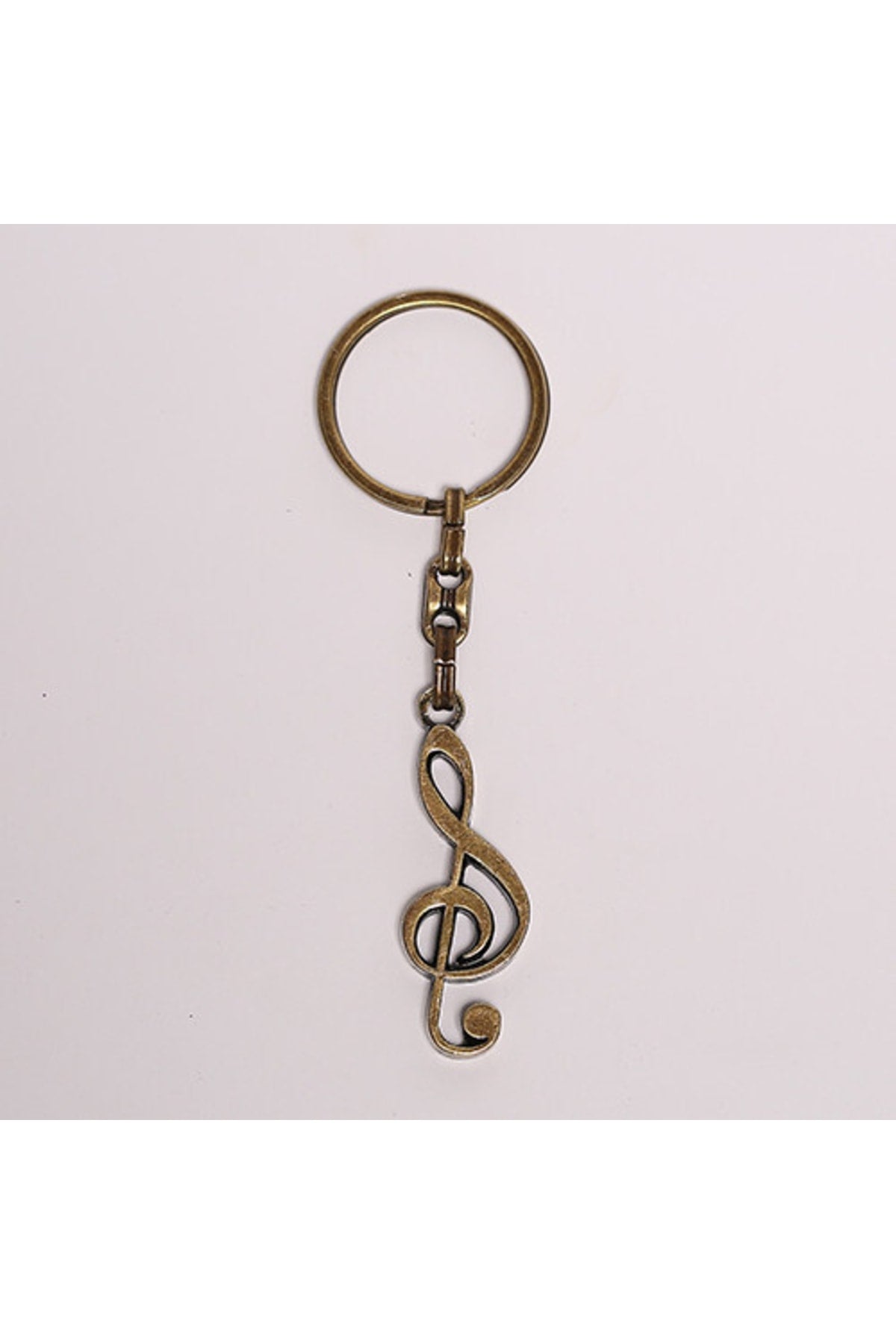Violin Temalı Bakır Rengi Krom Anahtarlık