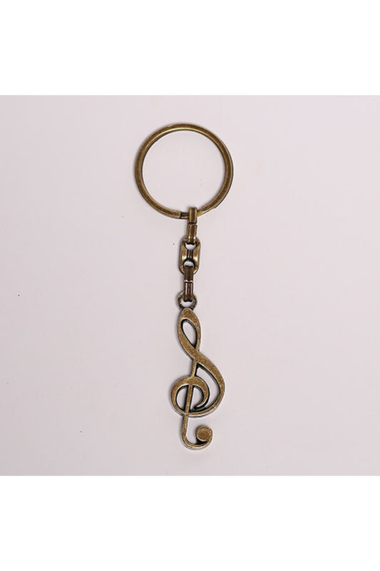 Violin Temalı Bakır Rengi Krom Anahtarlık