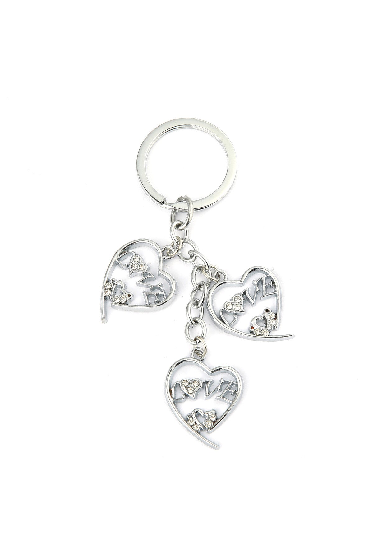 Taşlı Kalp Tasarımlı Anahtarlık ''NewLifePromosyon'' MDL324