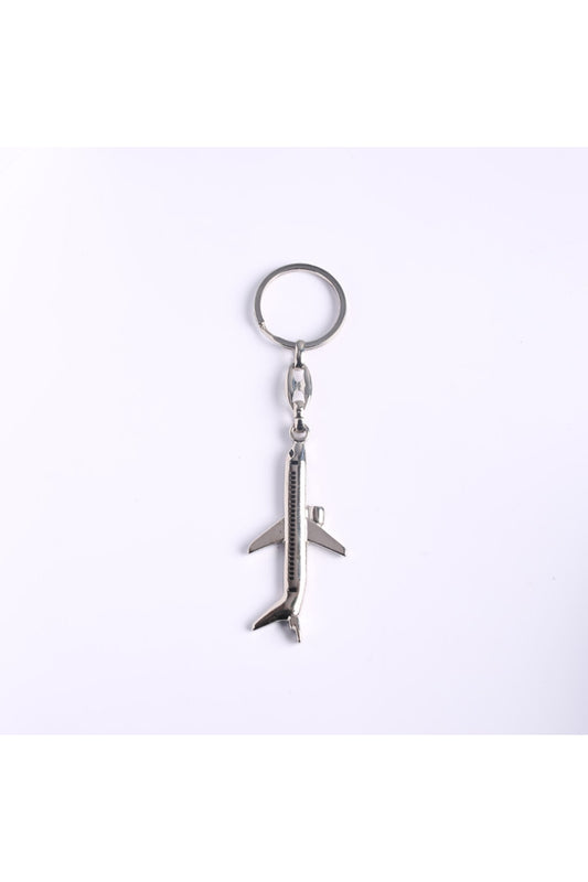 Metal-krom Yolcu Uçağı Tasarımlı Anahtarlık