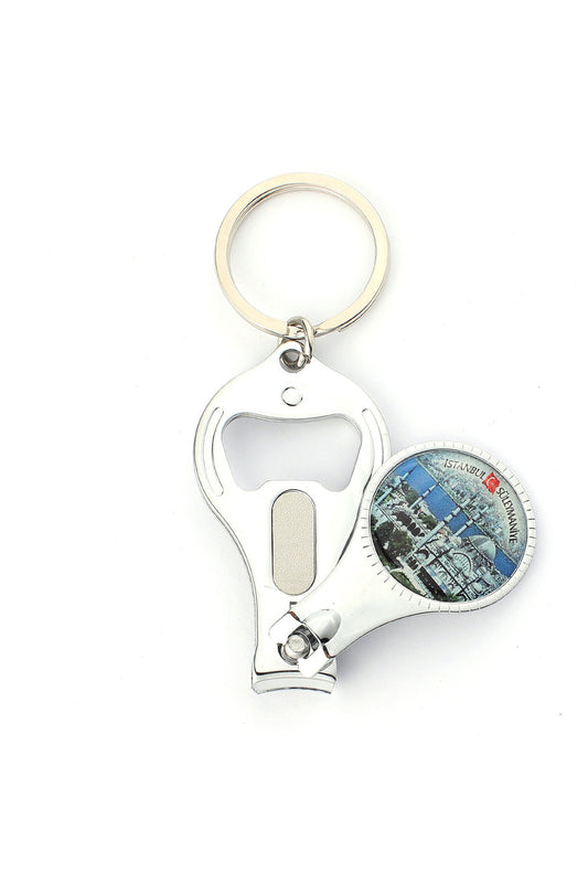 Süleymaniye Logolu Yada Boş Açacak Ve Tırnak Makaslı Anahtarlık ''NewLifePromosyon'' MDL47