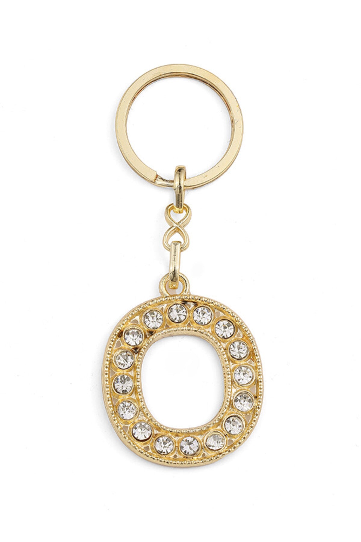 HARF TAŞLI ŞIK ANAHTARLIK GOLD O HARFİ