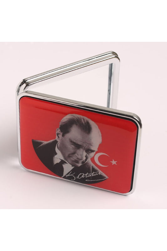 Atatürk Tasarımlı Çelik-metal Çift Aynalı Ayna
