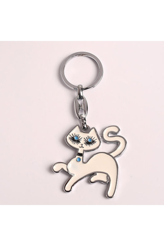 Kedi Tasarımlı Metal Anahtarlık