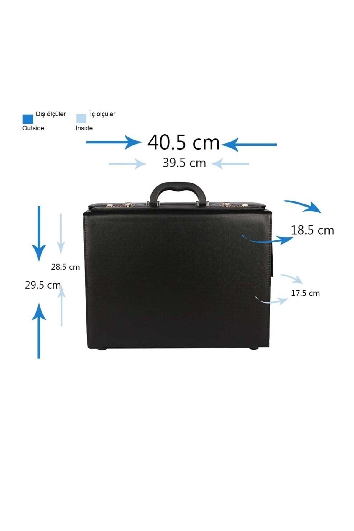 Lüx Çanta-şifreli Deri Pilot Kabin - Mümessil Plasyer Çanta