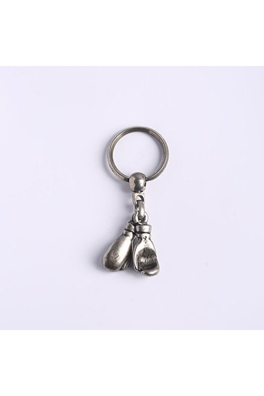 Steel Antique Design Keychain with Boxing Glove Figure