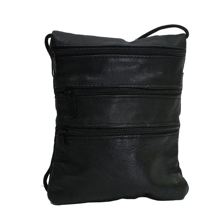 3-Piece Soft Original Leather, Passport Holder, Umrah Neck Bag