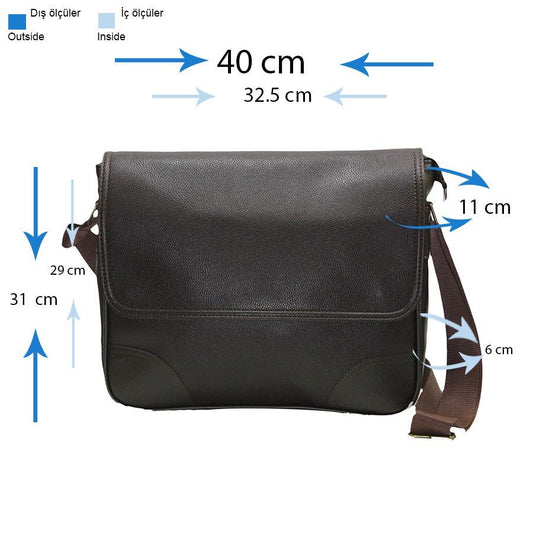 SDC60 Men's Pu-Leather Briefcase, Messenger Bag