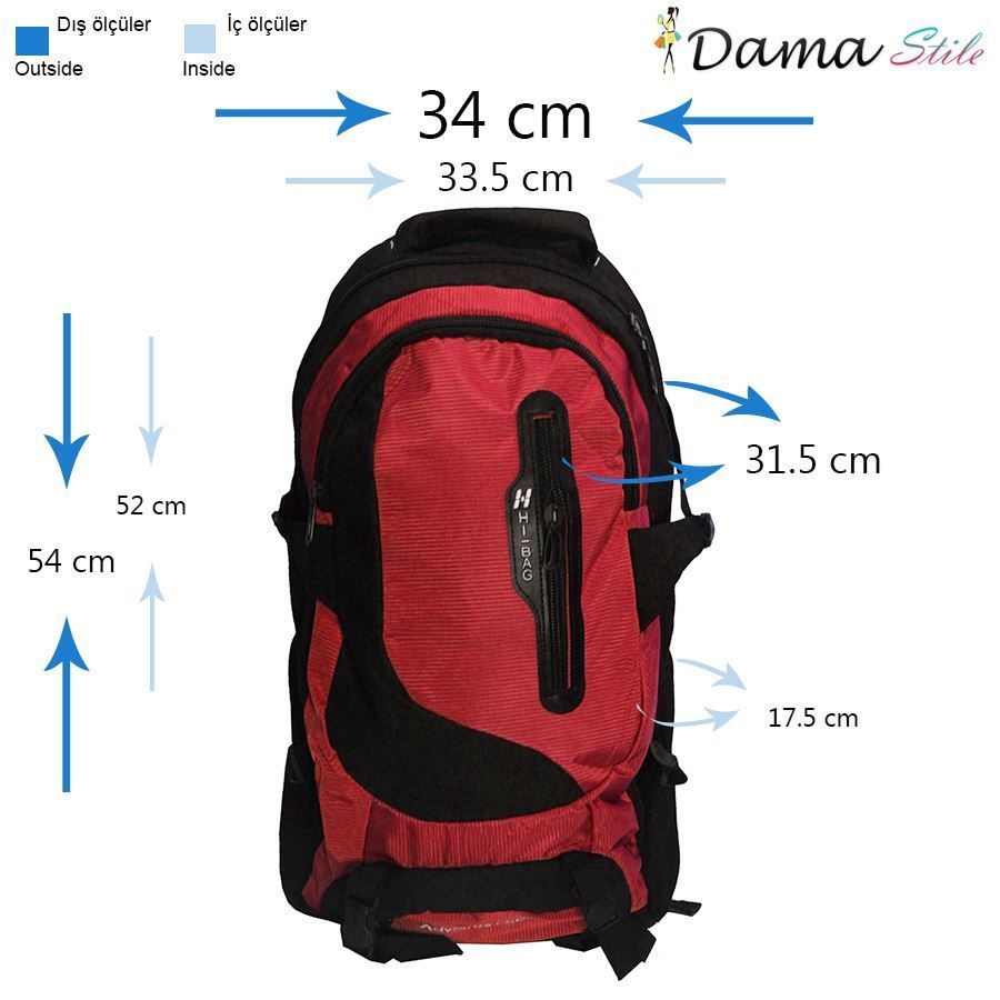 BG 4210 Ortopedik Sırt Dağcı Sırt Çantası