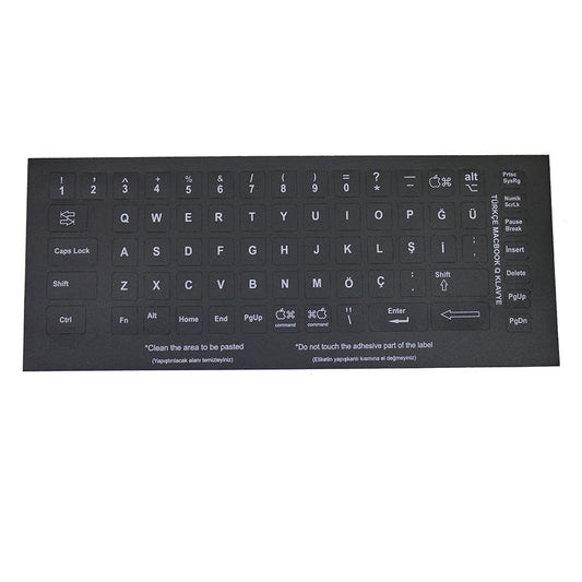 Macbook Q Turkish Keyboard Sticker Label