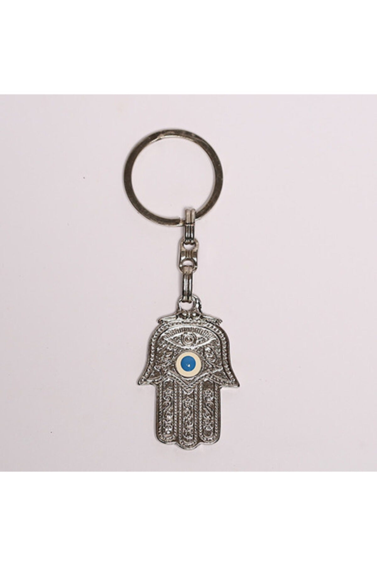 Fatmanın Eli Temalı Gümüş Rengi Metal Anahtarlık