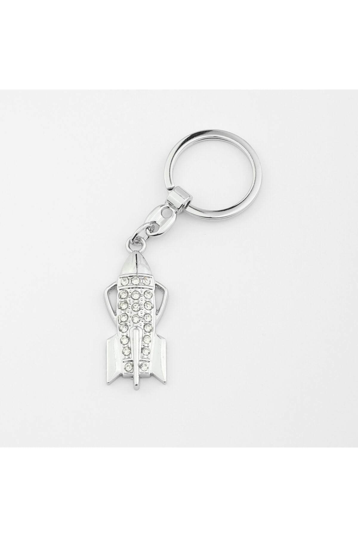 Roket Tasarımlı Taşlı Şık Anahtarlık