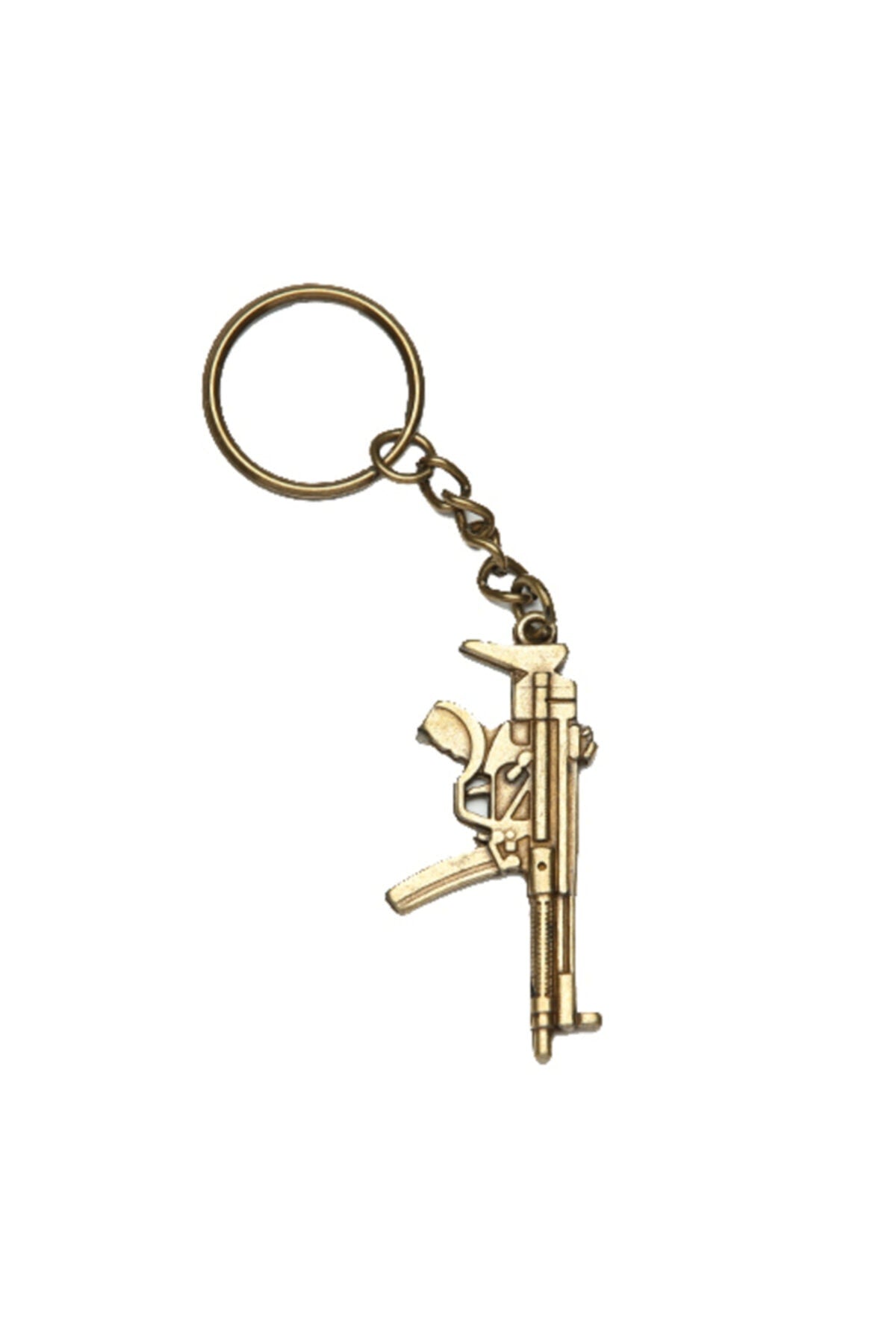 Pirinç Kaplama Silah Figürlü Anahtarlık
