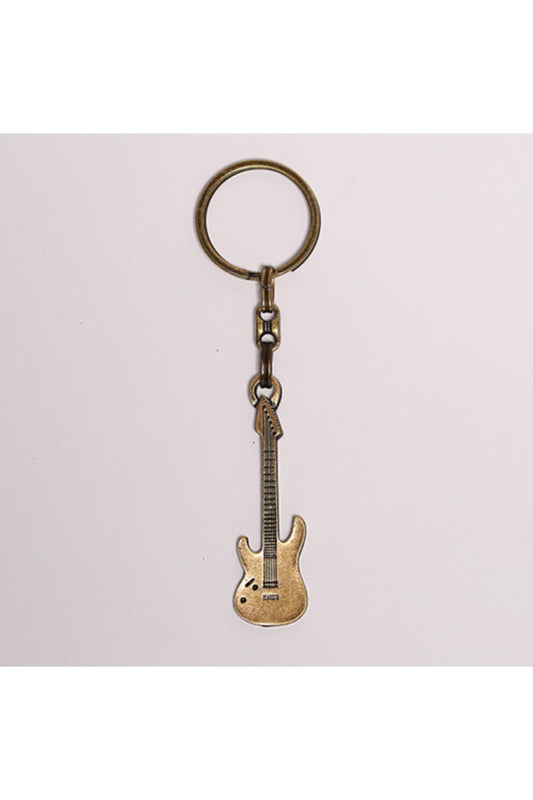 Gitar Temalı Bronz Anahtarlık