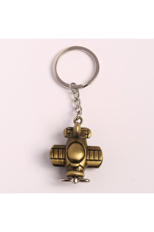 Yenihayat Bronz Uçak Figürlü Metal Anahtarlık