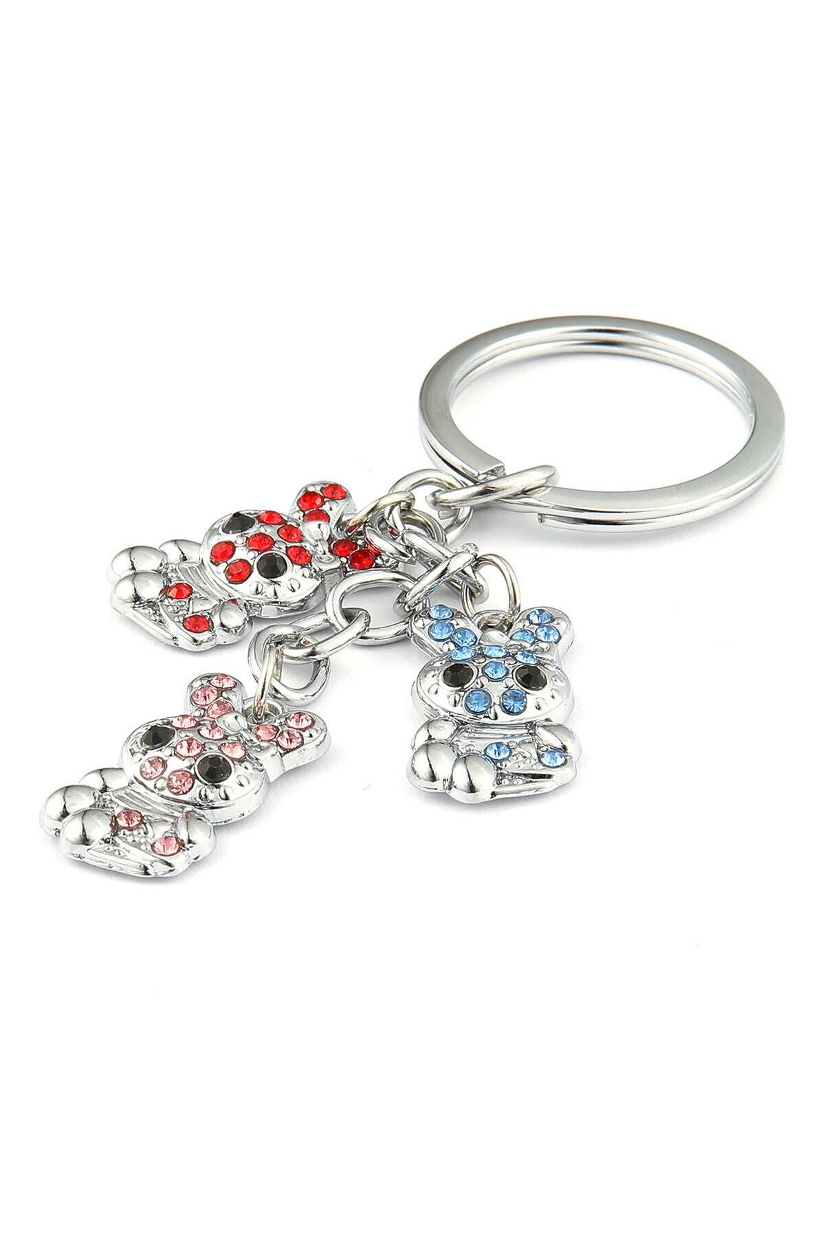 Taşlı Renkli Tavşan Tasarımlı Anahtarlık ''NewLifePromosyon'' MDL538