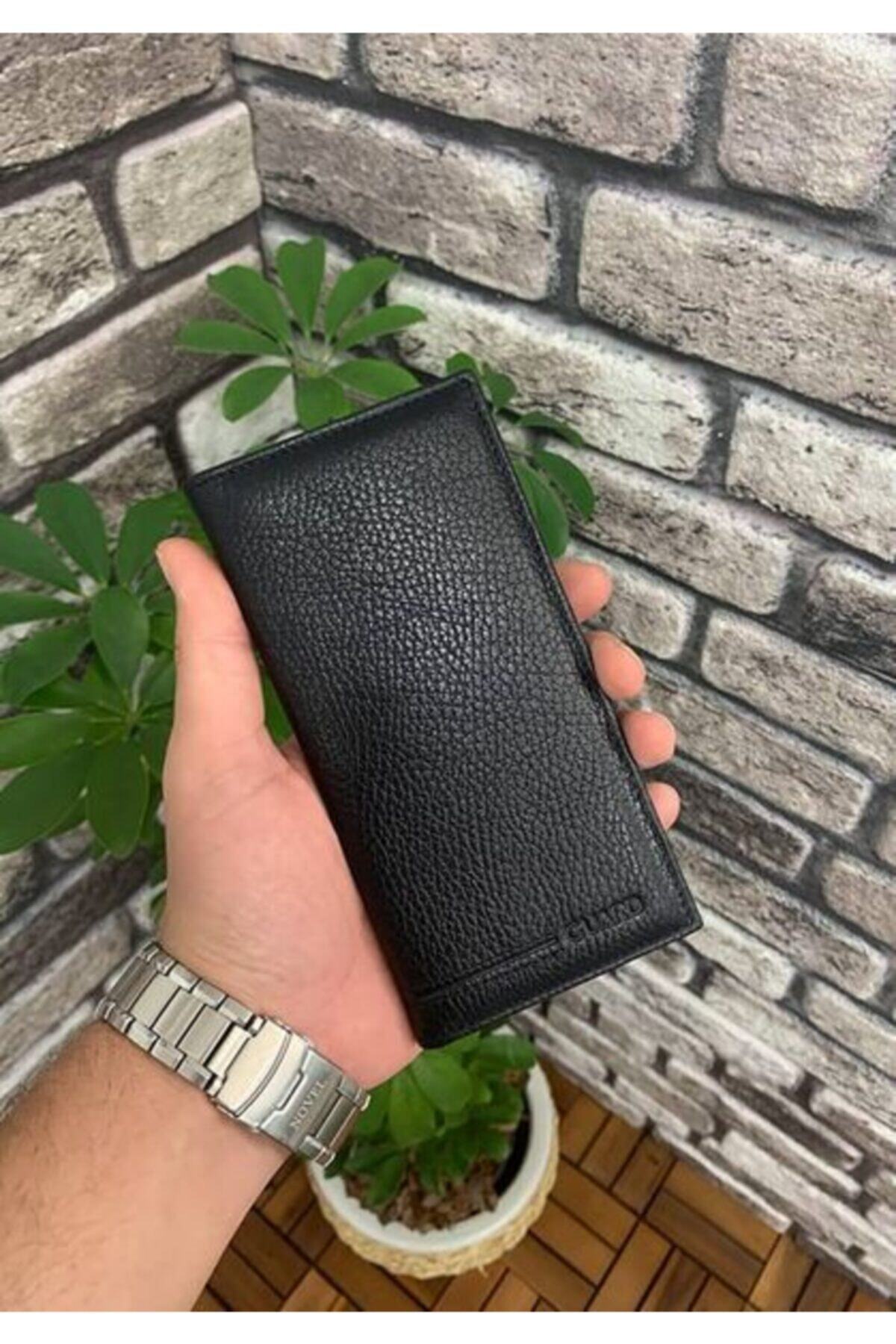 Fermuarsız Siyah Portföy El Cüzdanı