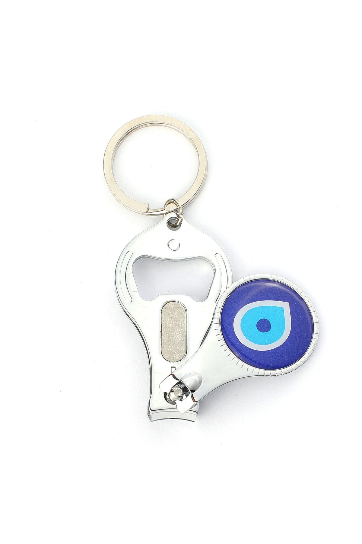 Nazar Boncuğu Logolu Açacaklı Tırnak Makaslı Anahtarlık ''NewLifePromosyon'' MDL135