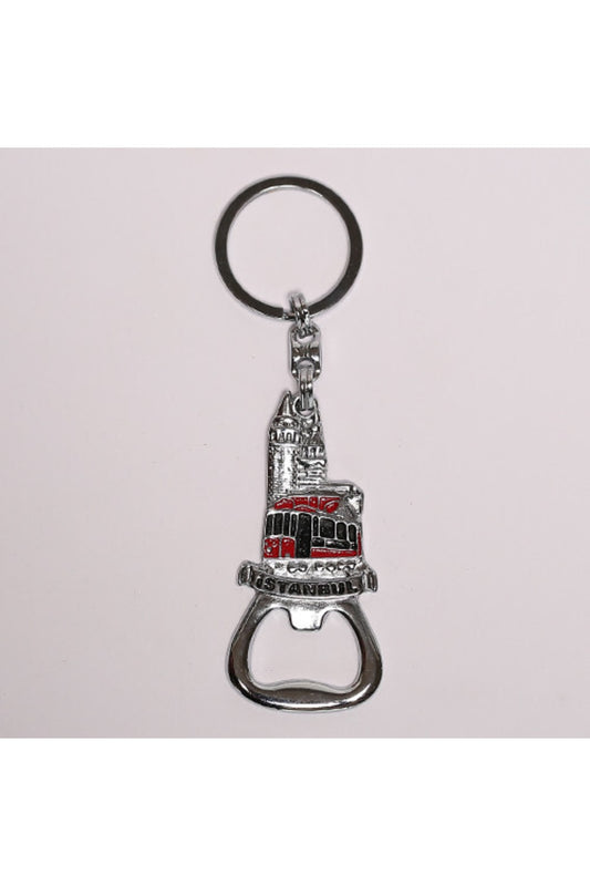 Istanbul Yazılı Gümüş Rengi Metal Açacak